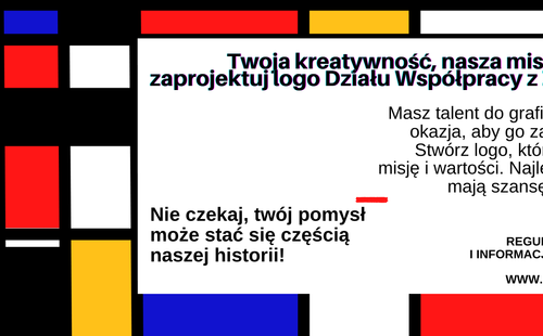 Konkurs „Twoja kreatywność, nasza misja -  zaprojektuj logo Działu Współpracy z Zagranicą!”